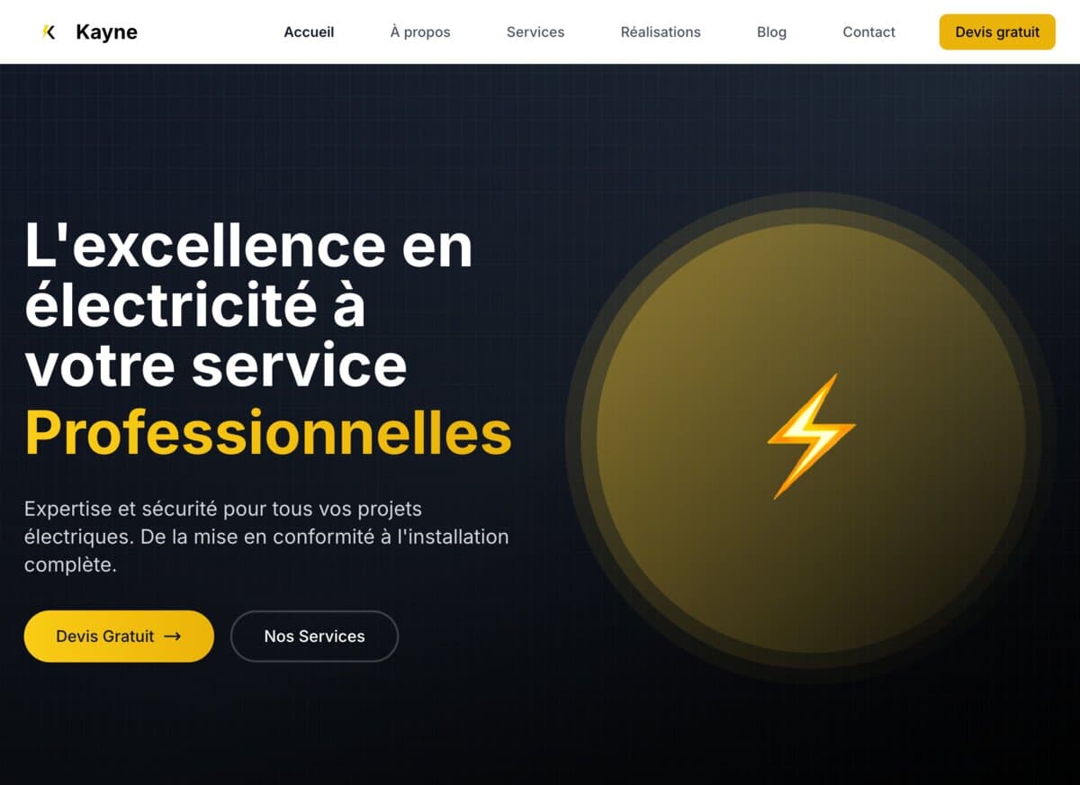 Kayne website screenshot