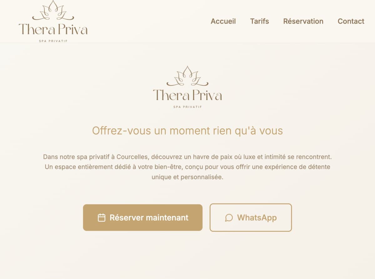 TheraPriva website screenshot